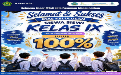 Alhamdulillah Paripurna! MTsN Kota Pasuruan Umumkan Kelulusan 100% Siswa Kelas IX TP 2025/2026